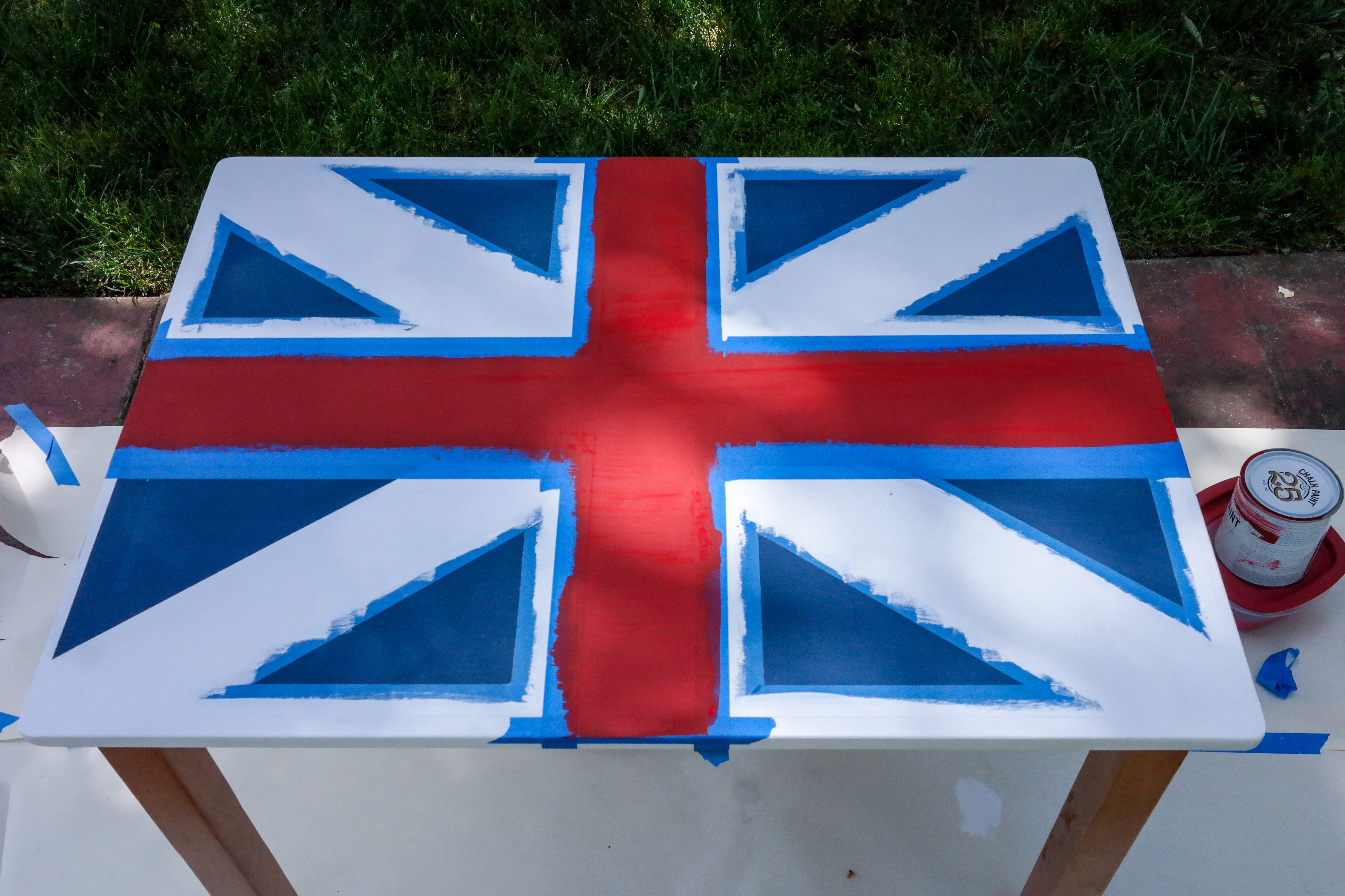 DIY Union Jack Table HilaryStyle