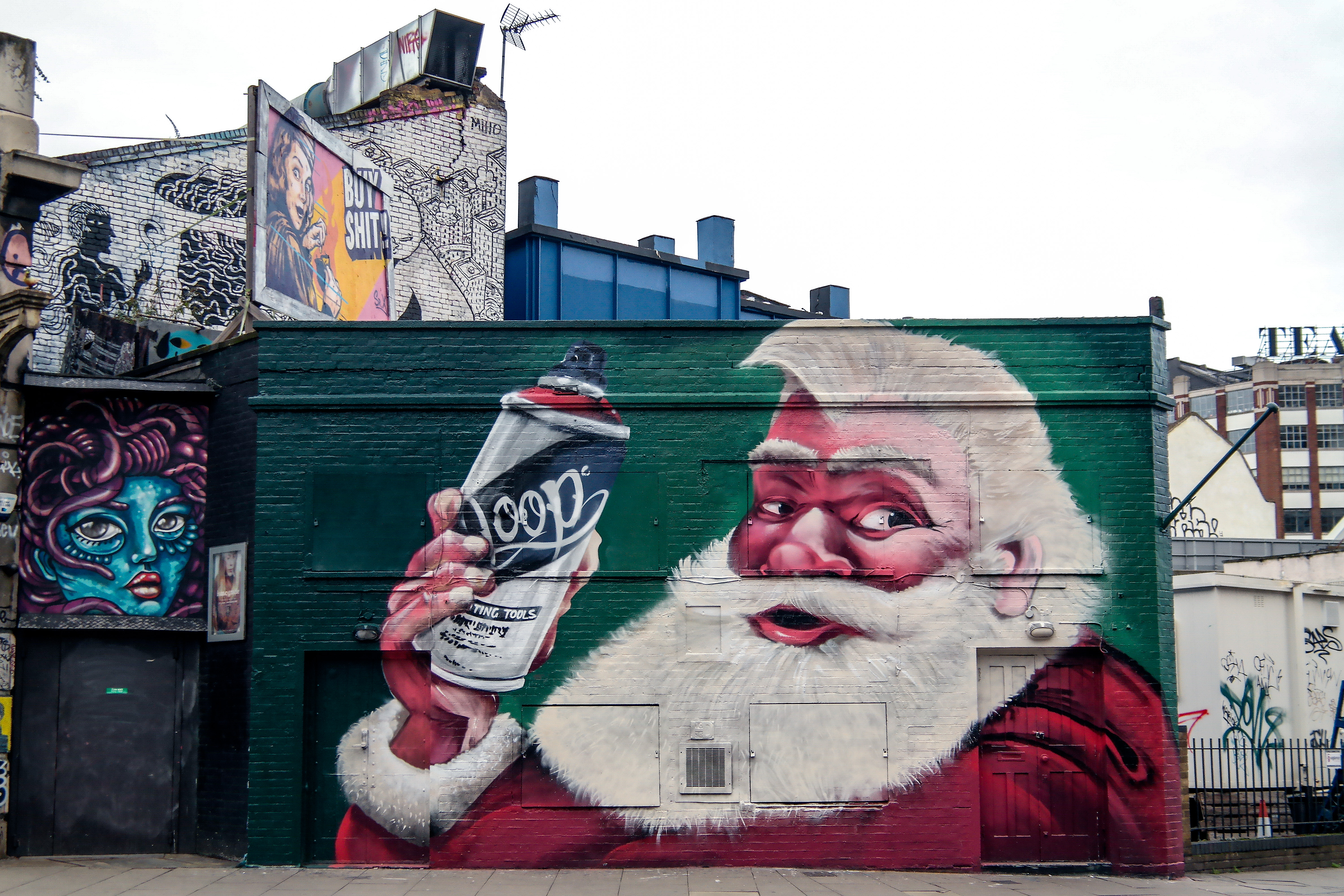 Christmas Street Art London England HilaryStyle